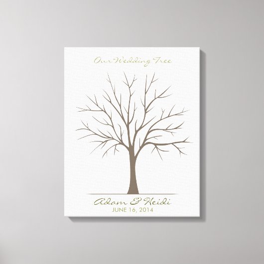 Wedding Fingerprint Tree - Klassisch Leinwanddruck (Vorderseite)