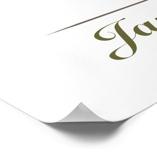 Wedding Fingerprint Tree - Klassisch Poster (Ecke)