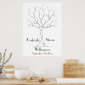 Wedding Fingerprint Tree Poster (Küche)