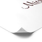 Wedding Fingerprint Tree Poster (braun) (Ecke)