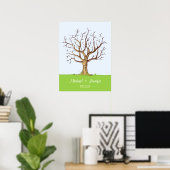 Wedding Fingerprint Tree Poster (Farbe) (Heimbüro)