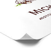 Wedding Fingerprint Tree Poster (Hund) (Ecke)