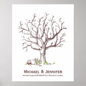 Wedding Fingerprint Tree Poster (Hund) (Vorne)