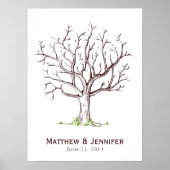 Wedding Fingerprint Tree Poster (Kein Herz) (Vorne)