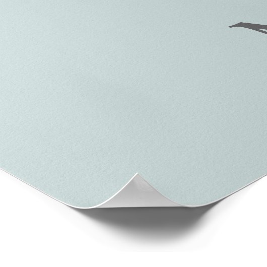 Wedding Fingerprint Tree - Square Blue Poster (Ecke)