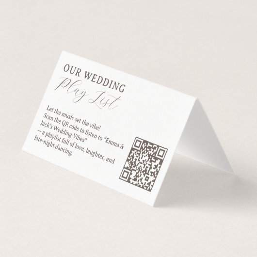 Wedding Flight Travel QR Code Playlist (Vorderseite)