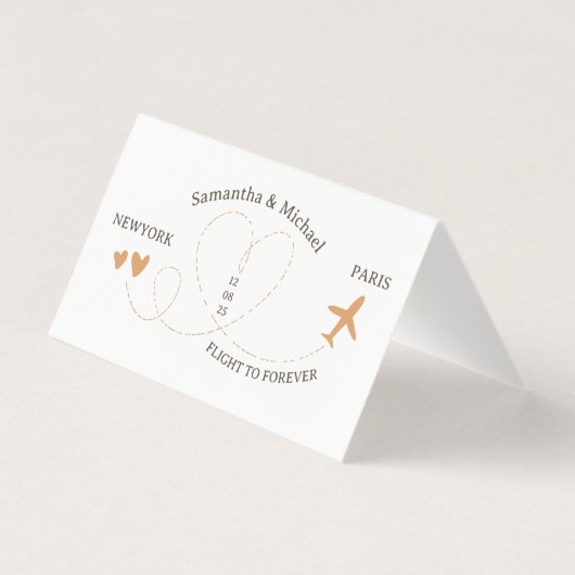 Wedding Flight Travel QR Code Playlist (Rückseite)