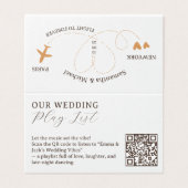 Wedding Flight Travel QR Code Playlist (Außenseite Aufgefaltet)