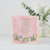 Wedding Floral Bouquet Einladung (Stehend Vorderseite)