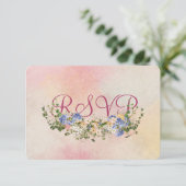 Wedding Floral Bouquet UAWG Einladung (Stehend Vorderseite)