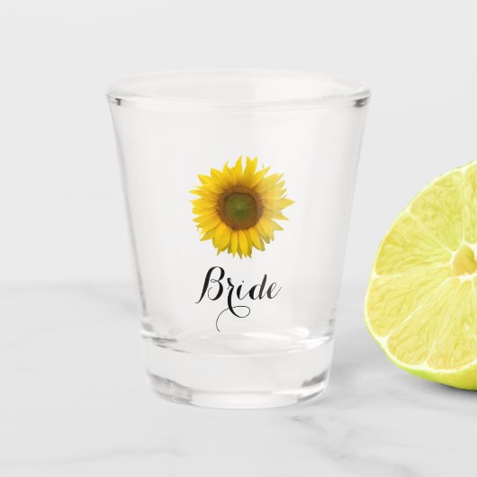 Wedding Floral Bride Schnapsglas (Vorderseite)