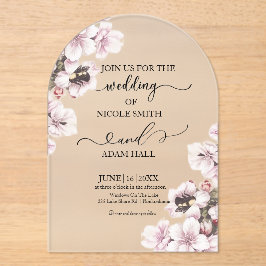 Wedding Floral Invitation Acryleinladungen