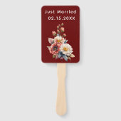 Wedding Floral Monogram  Fächer (Vorderseite)