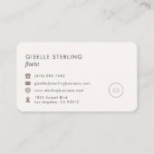 Wedding Florist Feminine Professional Visitenkarte (Rückseite)