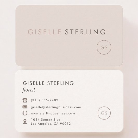 Wedding Florist Feminine Professional Visitenkarte