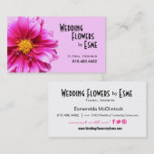 Wedding Flowers Floral Design Florist Dahlia pink Visitenkarte (Vorne/Hinten)