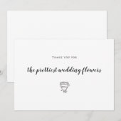 Wedding Flowers Florist Dankeskarte (Vorne/Hinten)