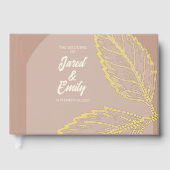 Wedding Foil Soft Mocha Brown Gästebuch (Vorderseite)