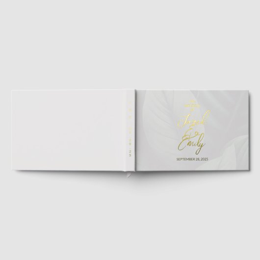 Wedding Foil Tropical Chic Gästebuch (Voll)