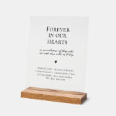 Wedding Forever In Our Hearts Memorial Acrylschild (Winkel)