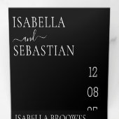 Wedding Formal Black All in one set Dreifach Gefaltete Einladung (Innen Erste Seite)