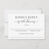 Wedding Formal Black Kindly Antwort (Vorderseite)