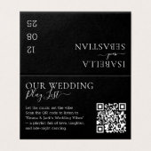 Wedding Formal Black QR Code Playlist (Außenseite Aufgefaltet)