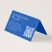 Wedding Formal Cobalt Blue QR Code Playlist (Vorderseite)