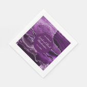 Wedding Formal Lila und SIlver Glitzer Agate Serviette (Ecke)