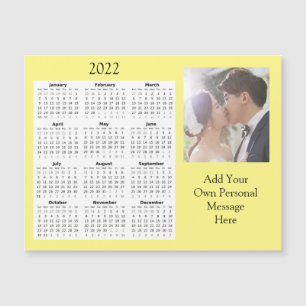 Wedding Foto 2022 Mini-Kalender Magneteinladung