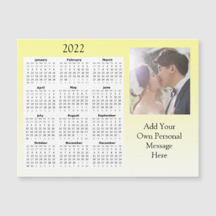 Wedding Foto 2022 Mini-Kalender Magneteinladung