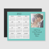 Wedding Foto 2022 Mini Kalender Magnetic Einladung (Vorne/Hinten)