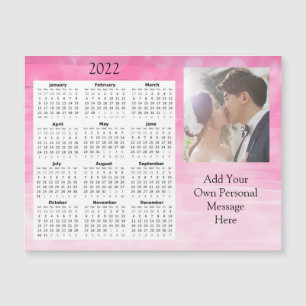Wedding Foto 2022 Mini Kalender Magnetic Einladung