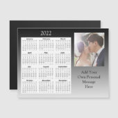 Wedding Foto 2022 Mini Kalender Magnetic Einladung (Vorne/Hinten)