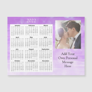 Wedding Foto 2022 Mini Kalender Magnetic Einladung