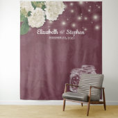 Wedding Foto Booth Backdrop Mason Jars Hydrangea Wandteppich (Beispiel)
