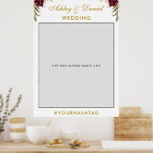 Wedding Foto Booth Prop | Gold Burgund Poster (Küche)