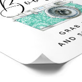 Wedding Foto Booth Sign | Elegant Calligraphy Poster (Ecke)