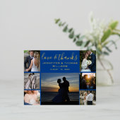 Wedding Foto Collage Danke Karte (Stehend vorne)