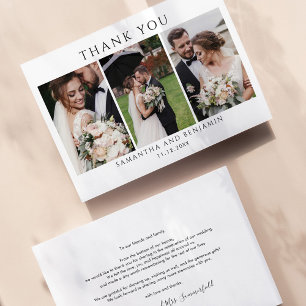 Wedding Foto Collage Mr. und Mrs. Mitteilungskarte