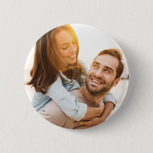 Wedding Foto Couple Newlywed Button (Vorderseite)