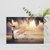 Wedding Foto Custom Vielen Dank Dankeskarte (Stehend Vorderseite)