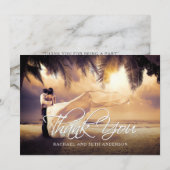 Wedding Foto Custom Vielen Dank Dankeskarte (Vorne/Hinten)