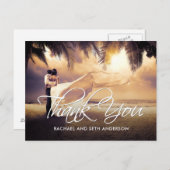 Wedding Foto Custom Vielen Dank Postkarte (Vorne/Hinten)