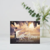 Wedding Foto Custom Vielen Dank Postkarte (Stehend Vorderseite)