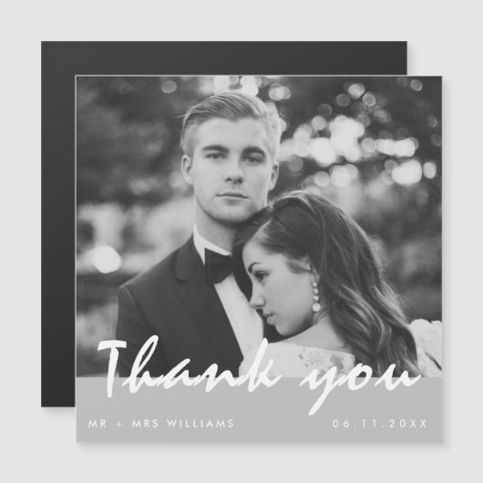 Wedding Foto Danke Magnet (Vorne/Hinten)