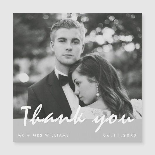 Wedding Foto Danke Magnet (Vorderseite)