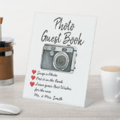 Wedding Foto Gästebuch-Zeichen für Empfang Sockelschild (In SItu)