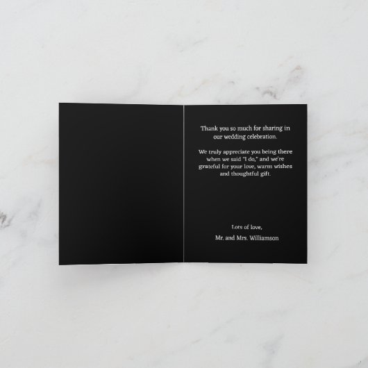 Wedding Foto geklappt Danke (Innenseite)