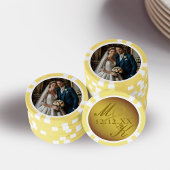 Wedding Foto Gold Rokoko Monogram Poker Chips